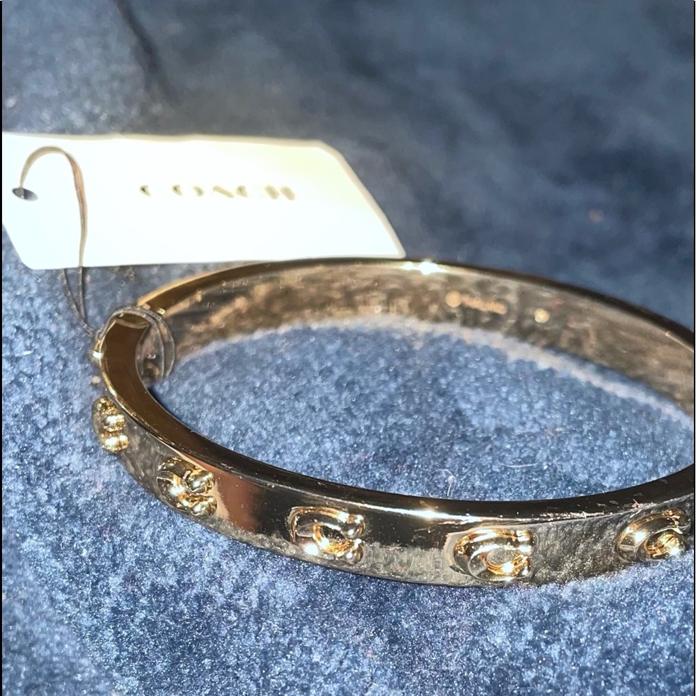 Signature C Hinged Bangle Bracelet - Picture 3 of 3